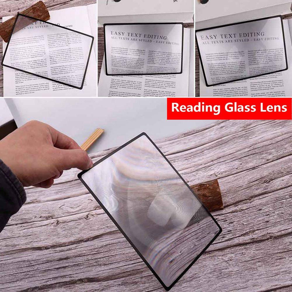A5 Flat PVC Transparent X3 Magnifying Magnifier Sheet Book Page Magnification Reading Glass Lens