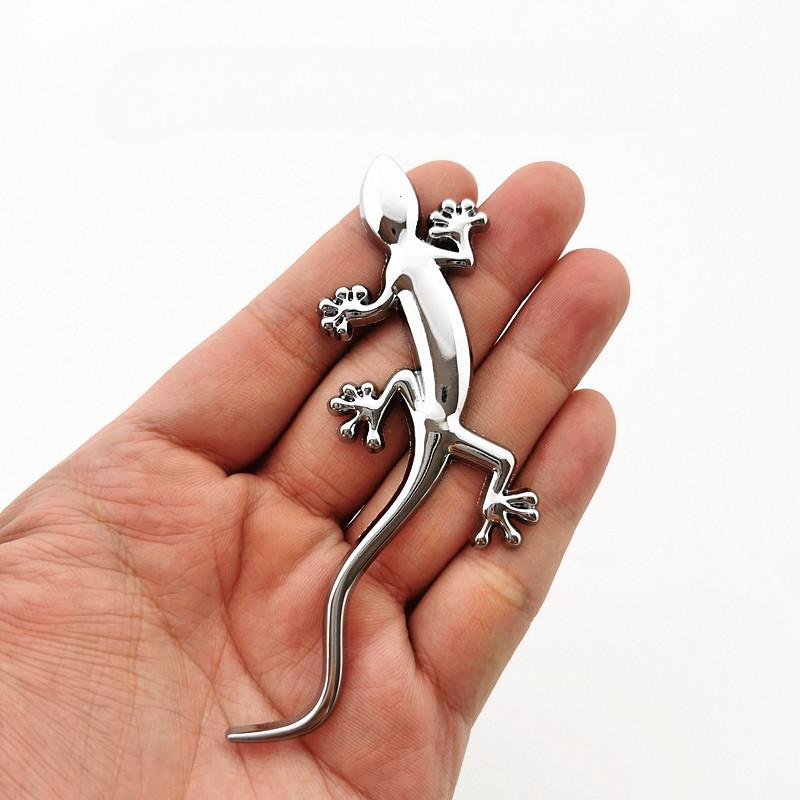 3D Metal Gecko Lizard Rear Trunk Body Emblem Badge Sticker Decals