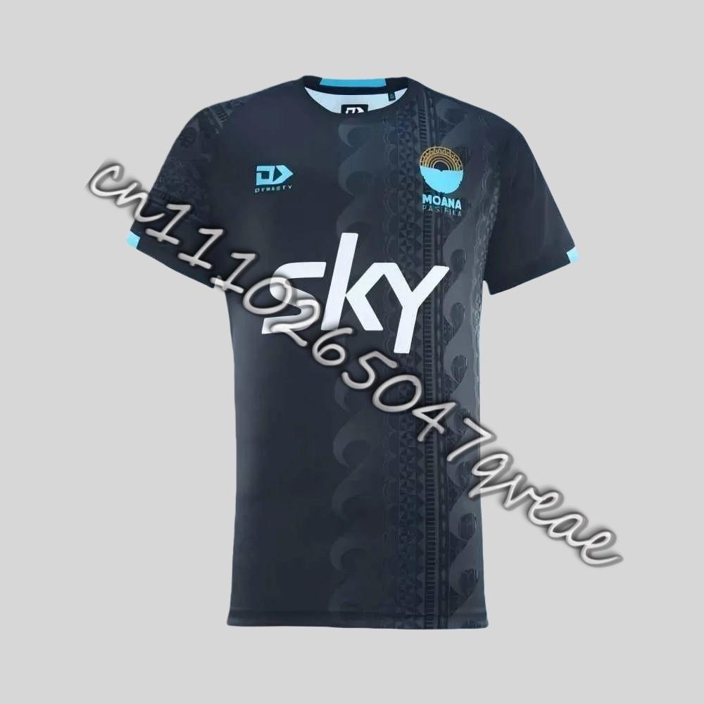 2026 Summer Men's Rugby Jersey Moana Pasifika Print Pattern Sports Breathable Round Neck T-shirt Outdoor