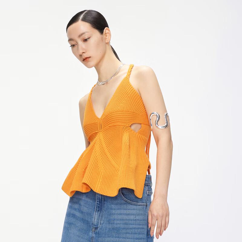 JNBY 2023 Spring Slim-Fit Knitted V-Neck Tank Top