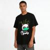 Cute Masked Panda Print Casual Top Unisex Pure Cotton T-shirt