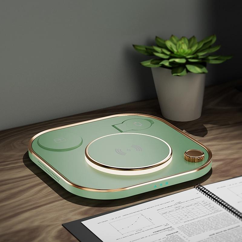 

X3 15W Fast Charging 3-in-1 Wireless Charger for Mobile Phones,Watches,Headset Cordless Charging Pad (Basic Version) Green