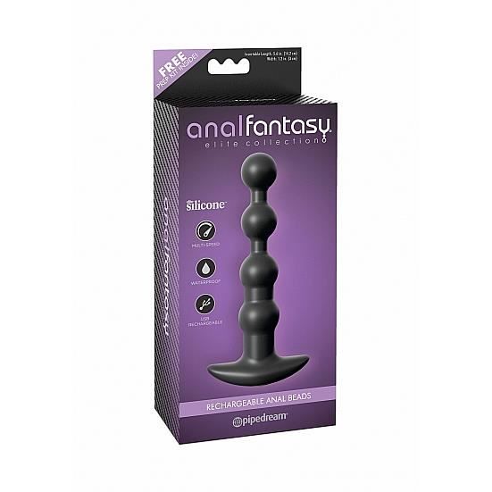 Billes Anales - Anal Fantasy® - Noir - Elite Silicone™ - Rechargeable - Adulte