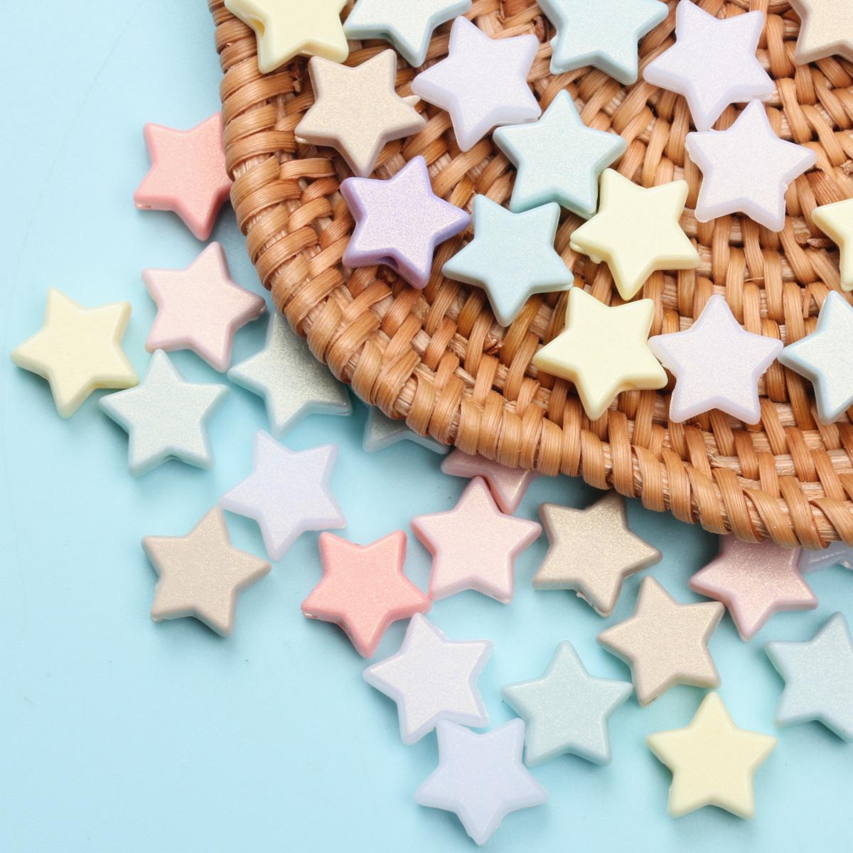 

120 шт. пятиконечная звезда 11 мм браслет свободные бусины-разделители ожерелье красочные аксессуары «сделай сам» акрил ручной работы для изготовления ювелирных изделий