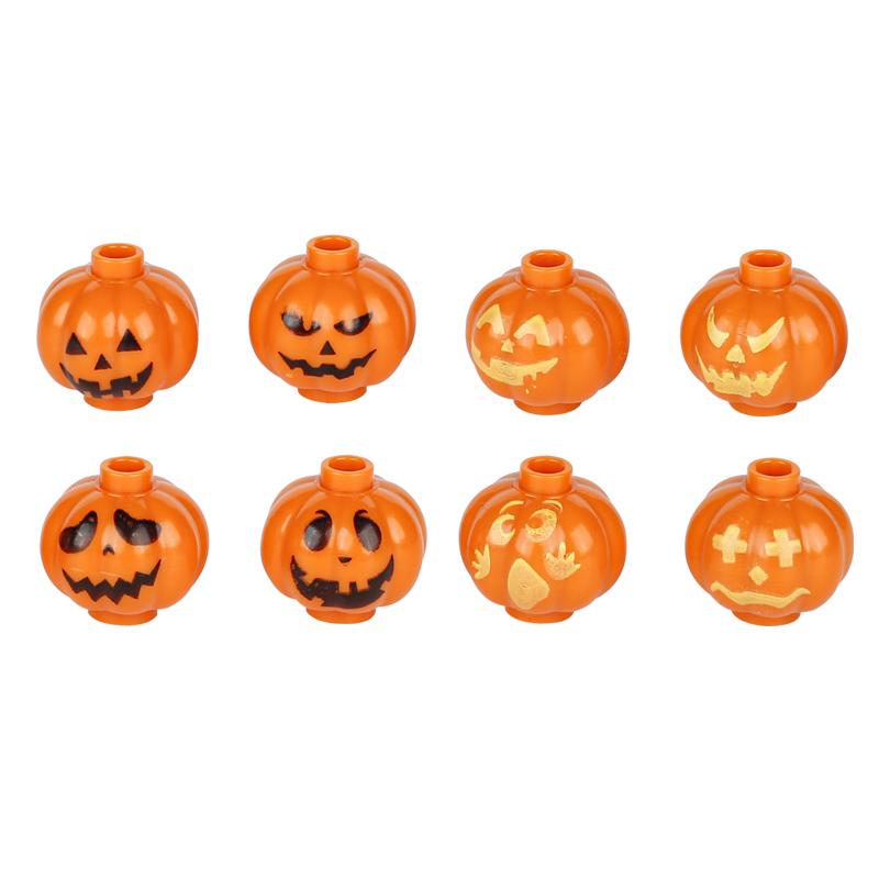 MOC Giocattoli in Mattoncini Set di Costruzione Testa di Zucca di Halloween Fai da Te Figure di Soldato Scheletro Regalo Bambini Natale Halloween