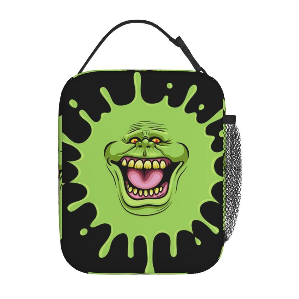 Ghostbusters Movie Slimer Artwork Printed Insulated Lunch Bag for Women Kids Portable Food Boxes Thermal Lunch Box Tote