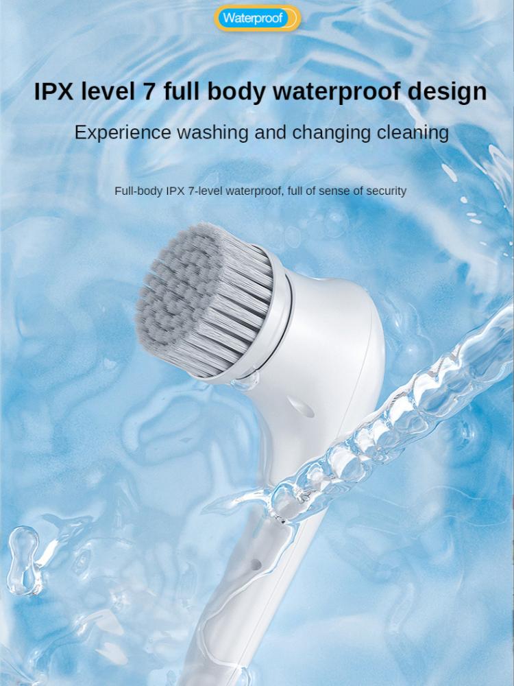Electric Cleaning Brush 5 Brush Heads Cleaner Multifunctional Cleaning Pots and Dishes Kitchen Bathroom Bathtub Glass