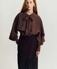 Meibeoyu Nadi Cape Blouse _ Brown