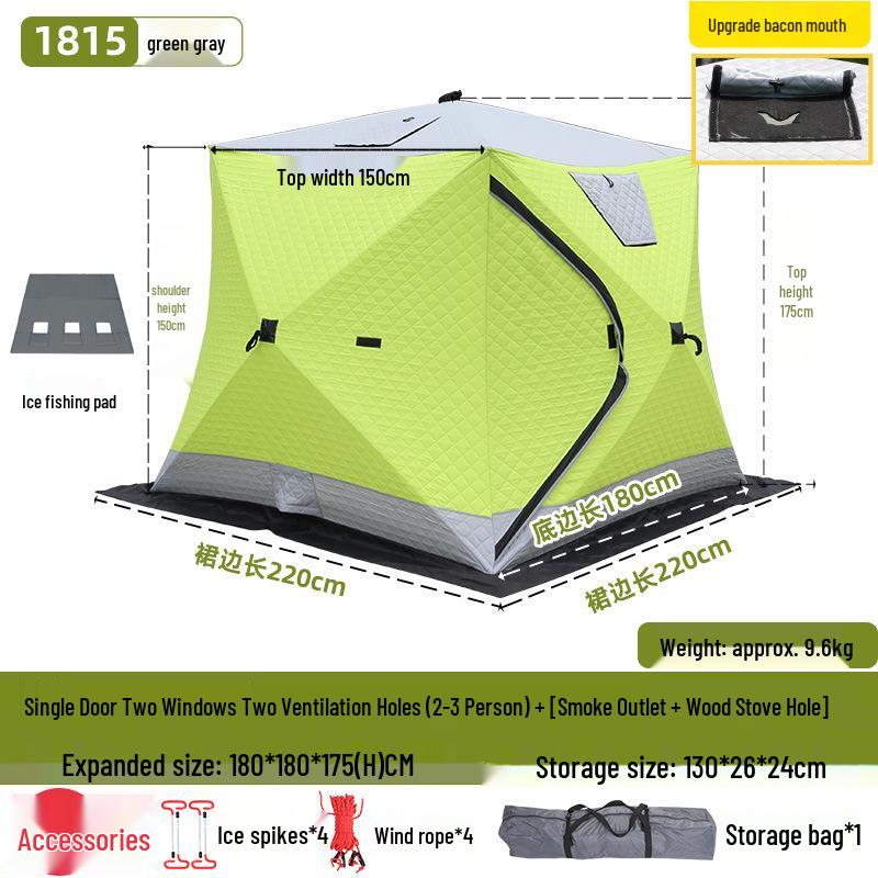 Winter Fishing Tent: Thickened, Cold-Proof, Windproof, Cotton Insulated for Outdoor Camping.