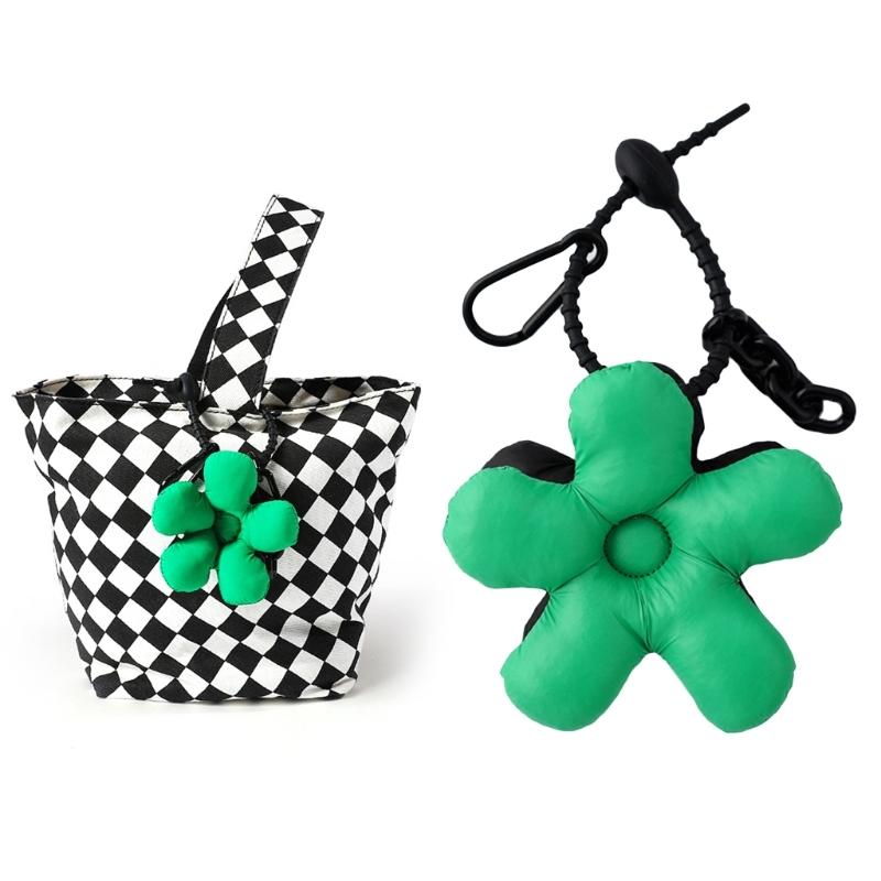 Modischer Schlüsselanhänger Schwarz Grün Partner Passende Tasche Anhänger Blume Zubehör Mann Freund Geschenk Niedliche Lanyard Schlüsselanhänger