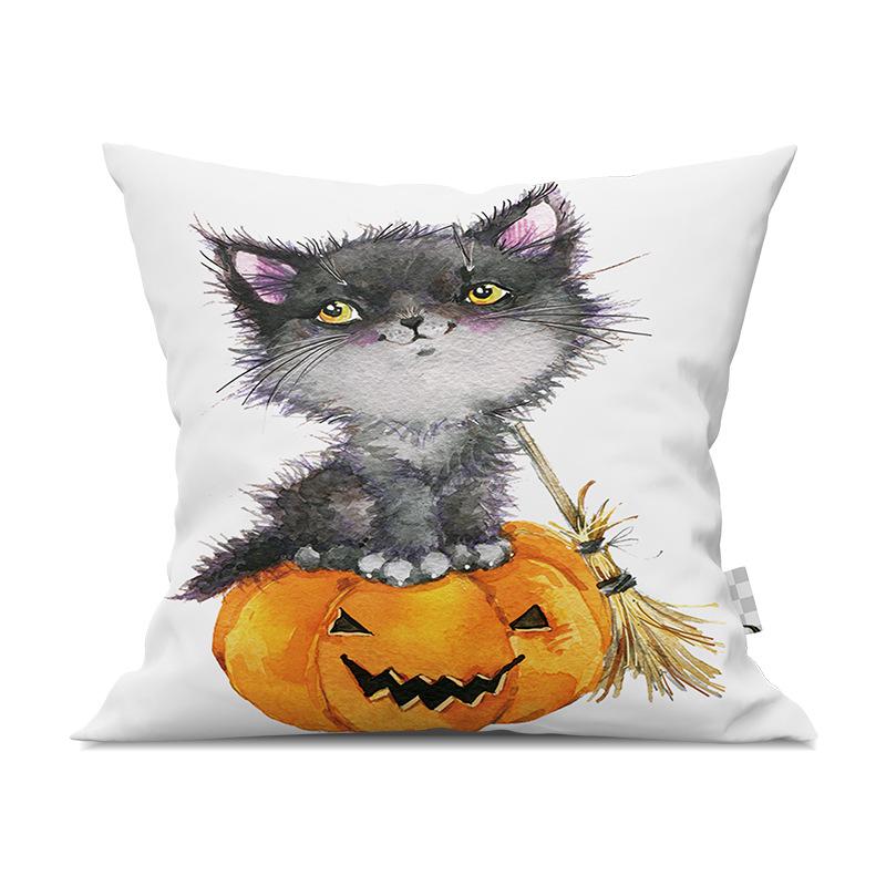 Halloween Pumpkin Funny Print Pattern Cushion Cover Home Living Room Sofa Bedroom Decoration Throw Pillow Cover