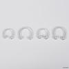 Transparent Soft Rod C-Ring: Nose, Lip, Nipple, and Cartilage Piercing Jewelry.