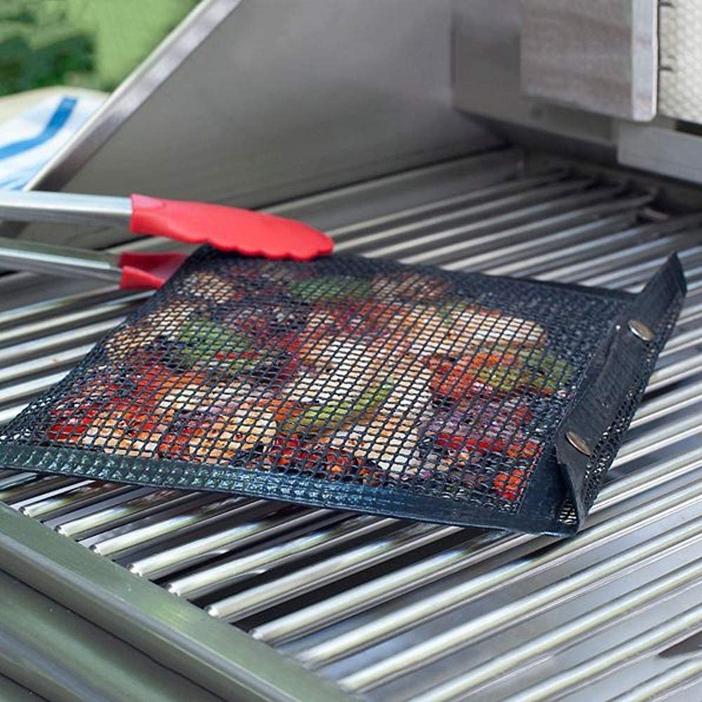 3Sizes Heat Resistant Mesh Non-Stick Grill Mat Outdoor BBQ Bag Baking Tool