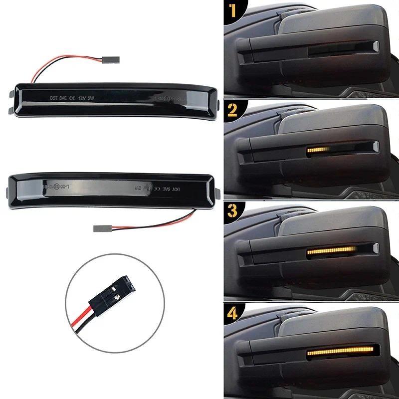 2Pcs LED Dynamic Yellow Side Mirror Turn Signal Lights For Ford F150 F-150 2009-2014 Raptor 2010-2014 Blinker Lamp Indicator