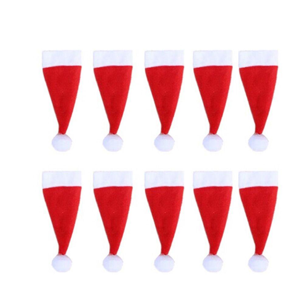 Party Decor Dinner Tableware Holder Cutlery Bag Christmas Hat Spoon Fork Bags Silverware