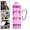 Compact Protein Powder Container with Removable Carabiner Optimal Capacity for Serving Material