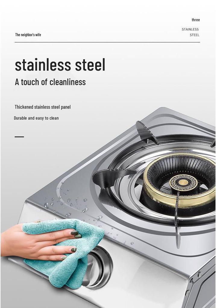 Home Energy-Saving Single Burner Gas Stove for LPG & Natural Gas