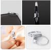 Adjustable Silver Titanium Steel Geometric Hidden Blade Self-Defense Ring