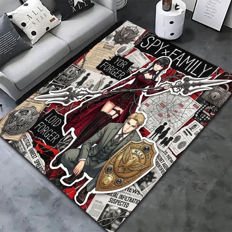 Spy Family Carpet Rug For Living Room Bedroom Home Sofa Decoration Kids Play Nonslip Floor Mat