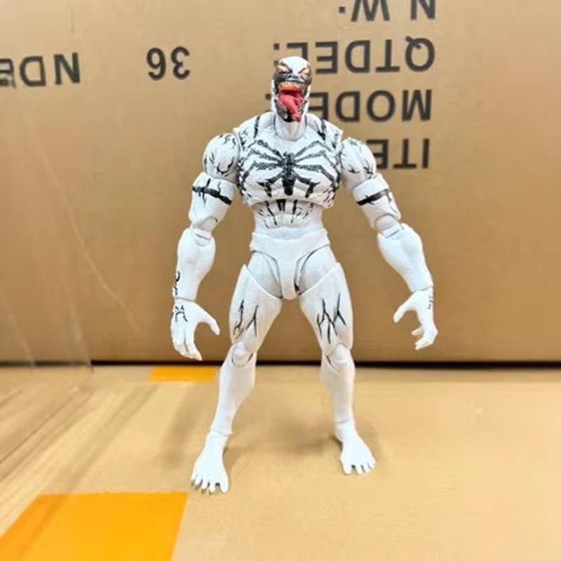 High Quality Made In China Shf Serum Venom White Symbiote Spider-Man Articulated Desktop Ornament Action Figure Model Toy Gifts