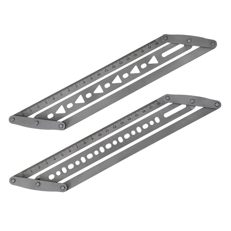 

Stainless Steel Belt Punching Template With Alignment Guide and Scale Marking For Leather Belt Watch Strap Crafting