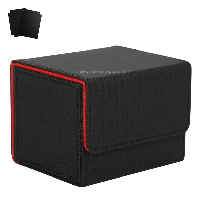 Komutan Kart Destesi Kutusu 100+ Tek Kılıflı Kart Saklama Kutusu Deri Mıknatıslı Magic Gathering Kart Kılıfı TCG CCG MTG Kartları İçin