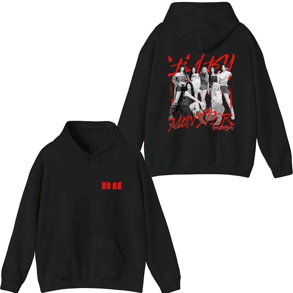 

Мерч Babymonster Sheesh Чоловічий Жіночий Светшот з візерунком та принтом Kpop Мода Вуличний Y2k Светшот з довгим рукавом S