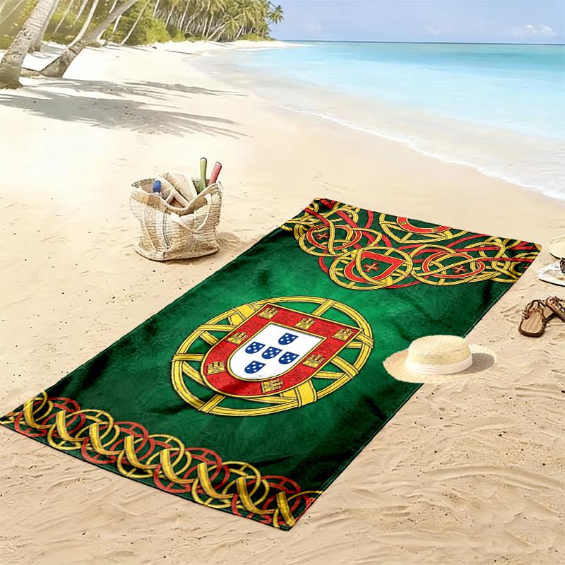 Telo mare Emblema del Patrimonio Portoghese Campeggio all'aperto Portatile per viaggi Asciugamano per piscina all'aperto Asciugamano da bagno assorbente telo mare da nuoto