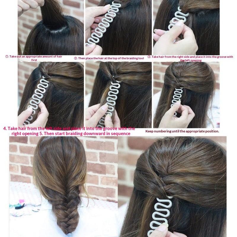 5Pcs Multi-Purpose Hairstyle Design Tool Fishbone Hairstyle Tool Magical Braid Design Tool Hairstyling And Beauty Tool
