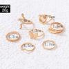 2025 New Simple Pearl Alloy Butterfly Snake Ring Geometric Zodiac Seven-Piece Ring Set