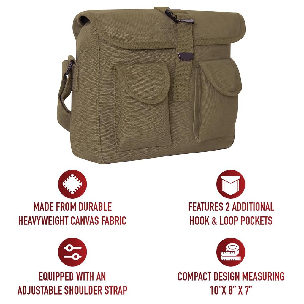 Rothco Shoulder Canvas Khaki Bag, Ammo,
