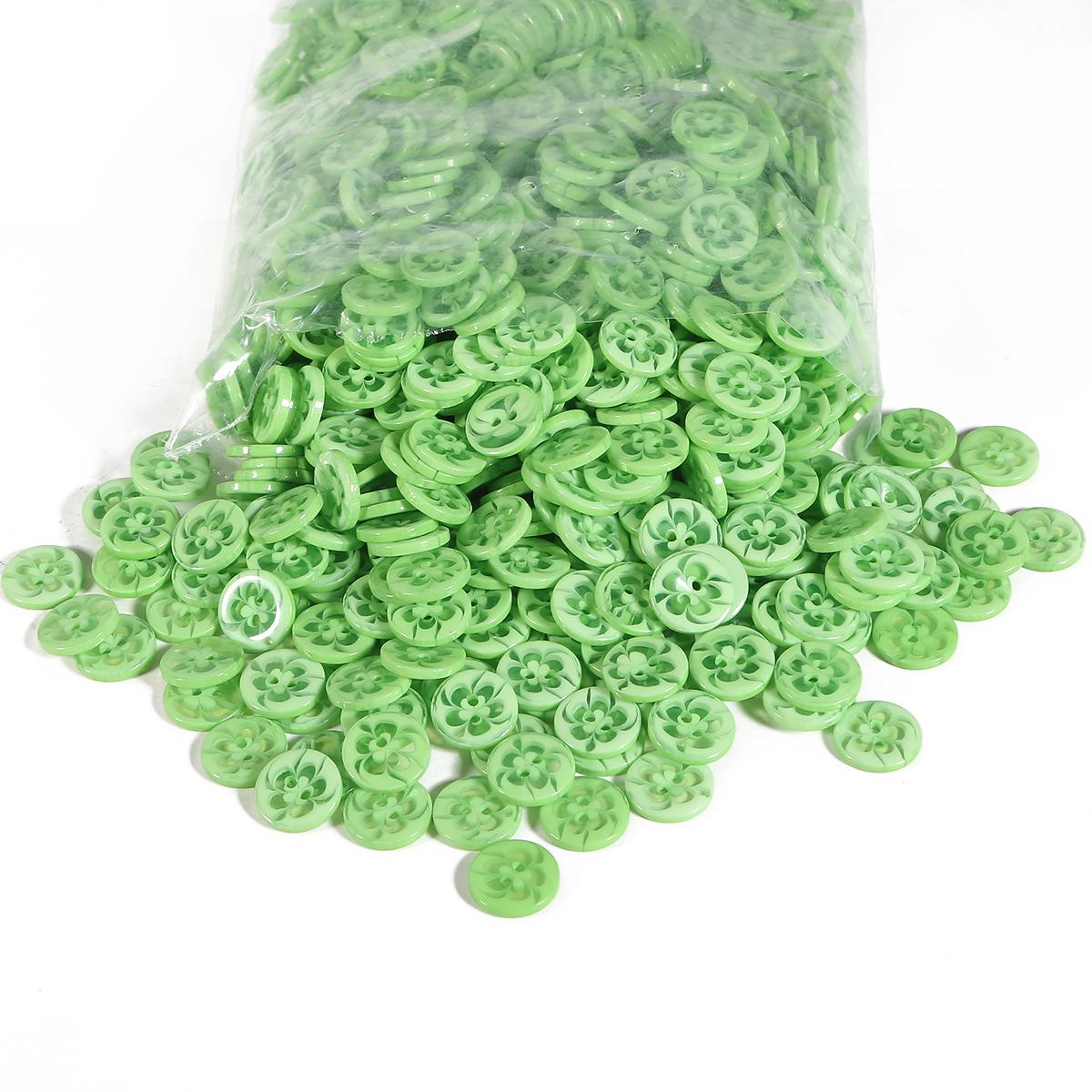 

100 шт., прозрачные разноцветные пуговицы в форме цветов, красивые пуговицы из окрашенной смолы, пальто, ботинки, аксессуары для шитья, украшения, пуговицы зелёный