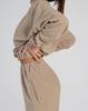Women's 2 Piece Hooded Sweatsuit Set Casual Zip Up Hoodie and Lounge Pants Tracksuit Loose Knit Fall Winter Outfit