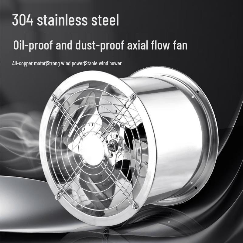 Zhuchuang Jingpin 304 Stainless Steel High-Temperature Industrial Axial Fan CN plug (adapter included)