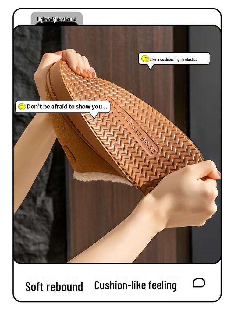 2025 New Stock: Men's & Women's Warm Postpartum Cotton Slippers - Closed-Heel, Autumn/Winter