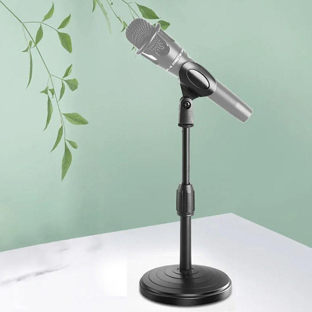 360° Rotating Mini Desk Microphone Stand Sturdy Foldable Microphone Clip  Microphone Accessorie