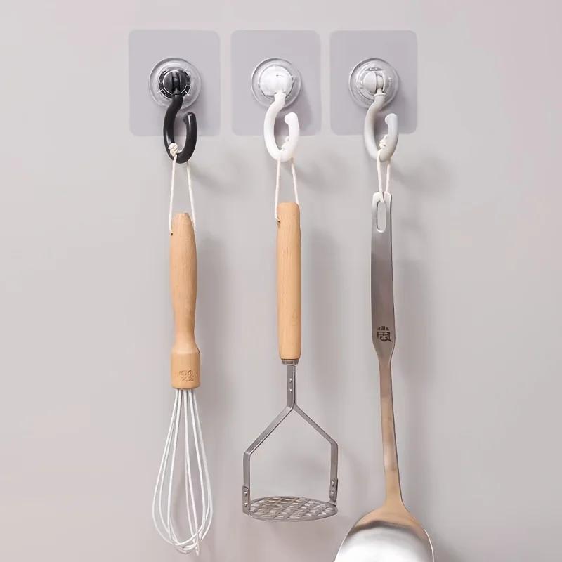 10Pcs 360-degree Rotatable Self-adhesive Ceiling Hook, Used for Chandeliers, Plant Lights, Wind Chimes, Hanger Hooks