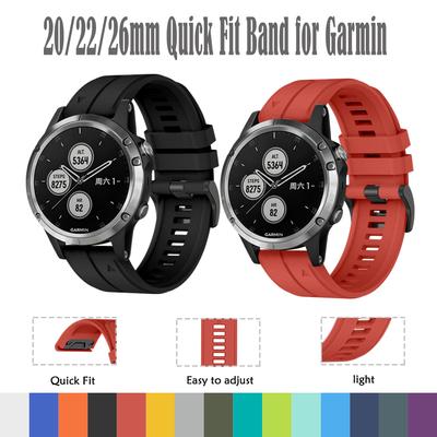 20/22/26mm Quick Fit Armband für Garmin Fenix 5/Fenix 8 Pro 47/51MM Leichtes Silikon Sportuhrband für 20/22/26mm Quick Fit