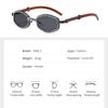 New Style Oval Sunglasses For Women With Diamonds, Fashionable Retro Imitation Wood Grain Sunglasses, High-end Sun Protection Gl