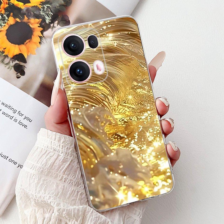 For OPPO Reno13 Pro 5G Case CPH2697 Fashion Flower Butterfly Soft Silicone Phone Cover For OPPO Reno 13 CPH2689 Reno13Pro Bumper
