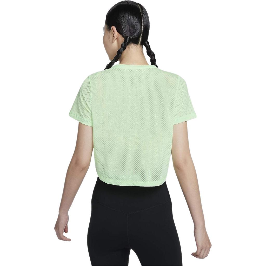 Nike Crew Neck Pullover Solid Short Sleeve Top Women tops Steam-Green FN4118376