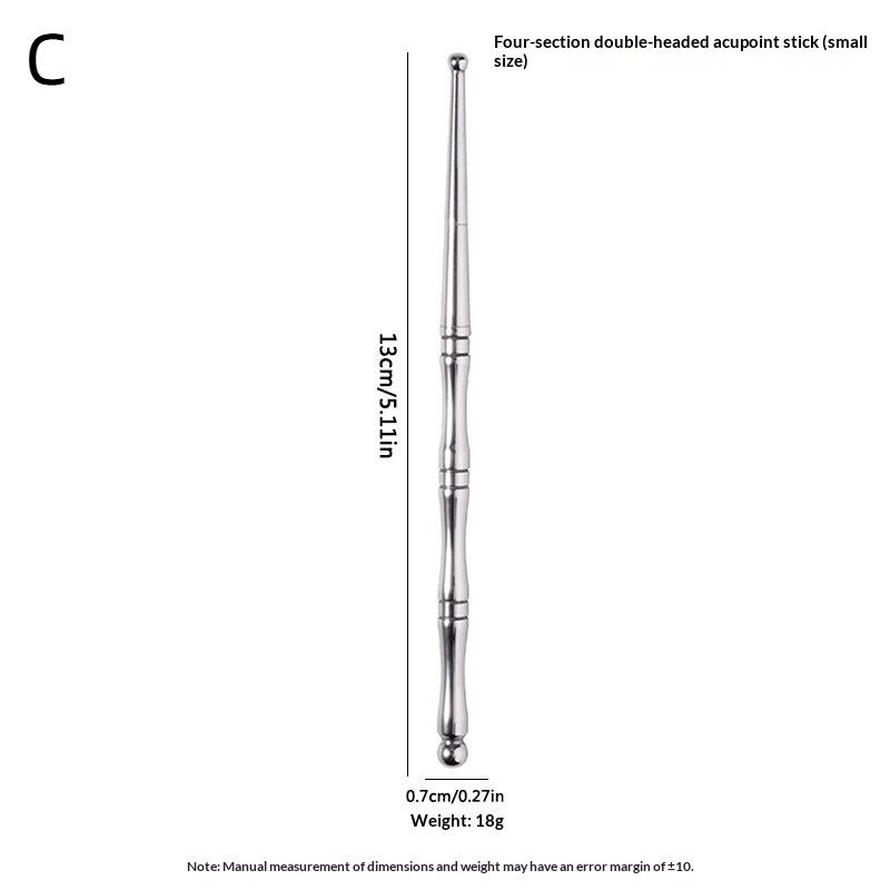 Facial Massage Support Pen with Stainless Steel Double Head Design for Reflexology