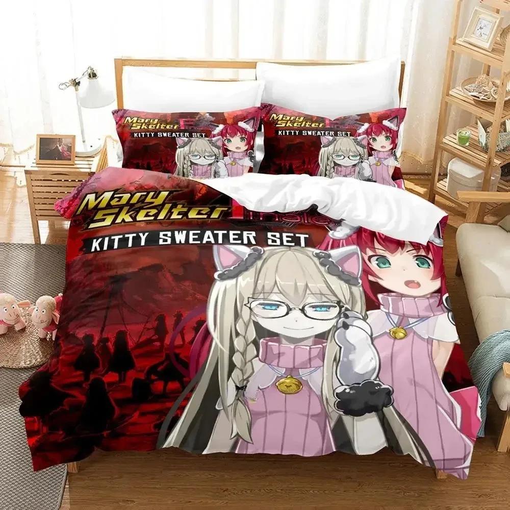 

Mary Skelter Finale Bedding Set Single Twin Full Queen King Size Bed Set Adult Kid Bedroom Duvet Cover Sets Anime Bed Sheet Set EU Single(135*200cm)3pcs