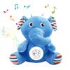 ROBOT PLAZA Sleep-inducing Stuffed Animal Toy for 3-Year-Olds: Planetarium Melody and Heartbeat (Elephant)