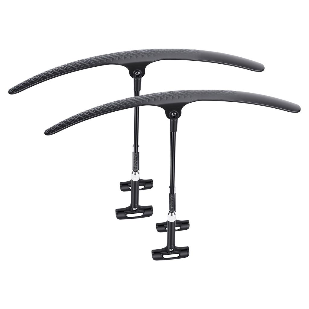 1 Pair Bicycle Mud Guard Adjustable Wider Mudguard Curved Design Universal Fit Front Rear Two Section Angle Flexible
