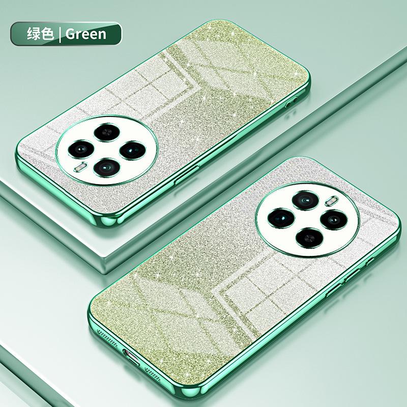 Applicable To OPPO Realme14Pro + Electroplated Glitter Mobile Phone Case True Me GT7 Transparent NEO8 Protective Case