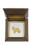 Briard, Berger de Brie II - Dog brooch in decorative box, elegant gold-plated pin, Art-Dog brand jacket pin
