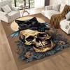 Black Cat In Stained Glass Floor Mats for Living Room, Bedroom and Room Decoration Are Suitable for Gifts.