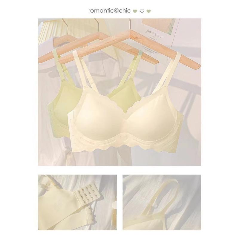 Women Seamless One Piece Anti Sag Gathering Thin Wireless Ladies Bra