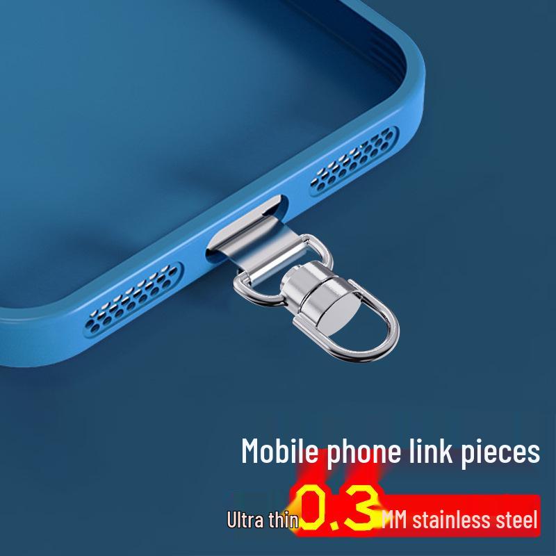 Ultra-Thin Mobile Lanyard Clip Case: Stainless Steel Connector with Buckle
